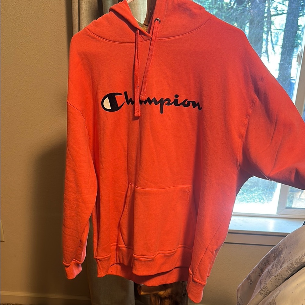 Champion Vibrant Orange Pullover Hoodie